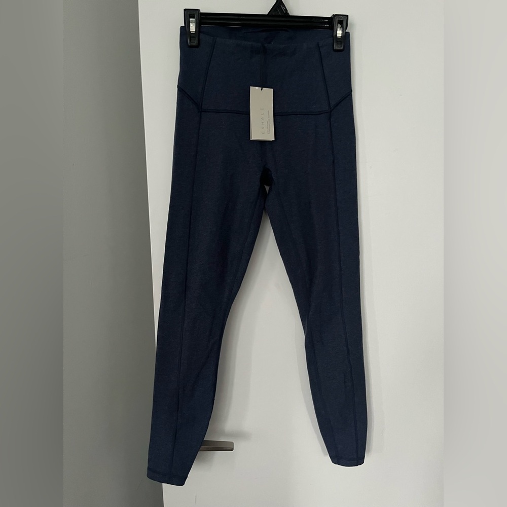 Puma Exhale Navy Blue Leggings (Size: S)